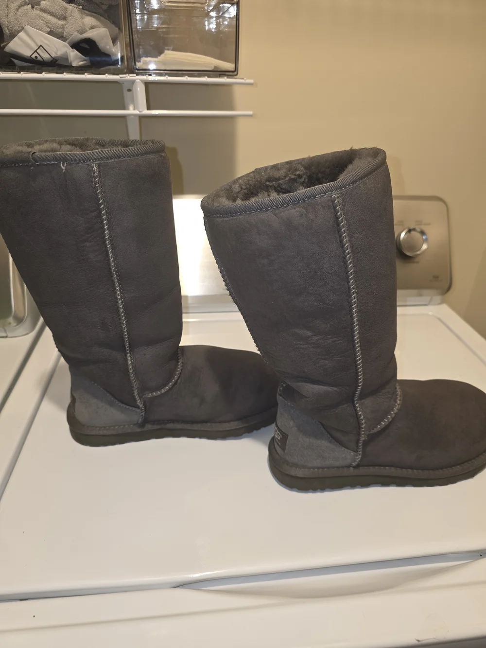 UGG Classic Tall Boots in Dark Gray Suede